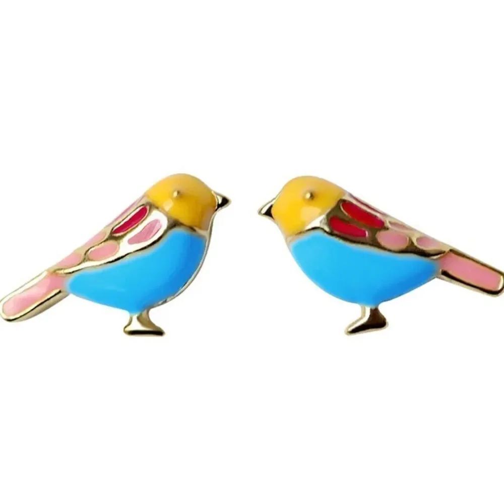 Bird stud earrings #856